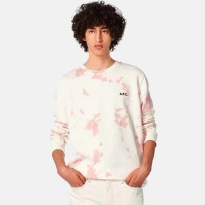 A.P.C. Rick Tie Dye Sweatshirt in Rose